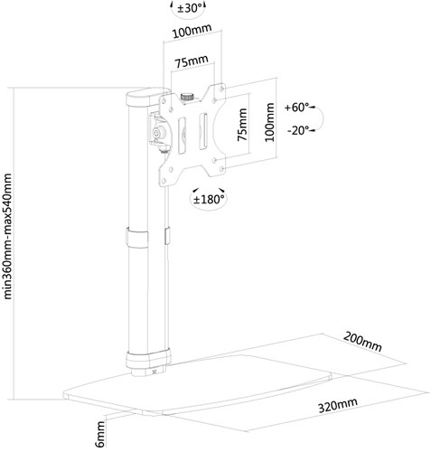 Monitor standaard Newstar FPMA-D890-3