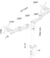 Newstar FPMA-D935D monitor arm 2 schermen-3