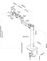 Neomounts FPMA-D960BLACKPLUS curved monitor arm 10-49" -3