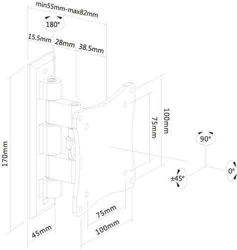 NewStar Monitor muurbeugel FPMA-W810 BLACK-3