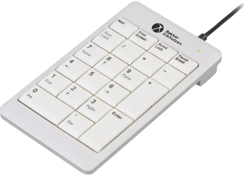 Numeriek toetsenbord met kabel wit-grijs BAKKER Ultraboard 955 V2