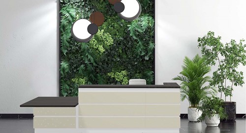 Ontvangstbalie Welcome Metal met lage aanbouw