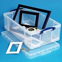 Opbergbox 50 liter Really Useful Box transparant met afsluitbaar deksel 710 x 440 x 230 per 5 boxen-2