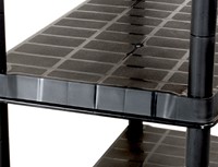 Opbergkast Zwart kunststof met 5 legborden 185 x 120 x 40 cm-2