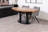 Ovale tafel mangohout Venetia