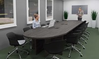Vergadertafel ovaal 12 personen 360x140cm Modulo