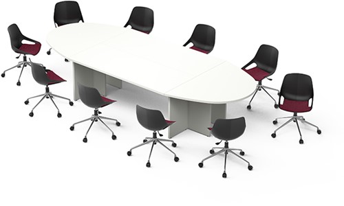 Vergadertafel ovaal 12 personen 360x140cm Modulo-3