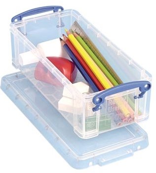 Really Useful Boxes transparant pennenbakje met deksel 22 cm