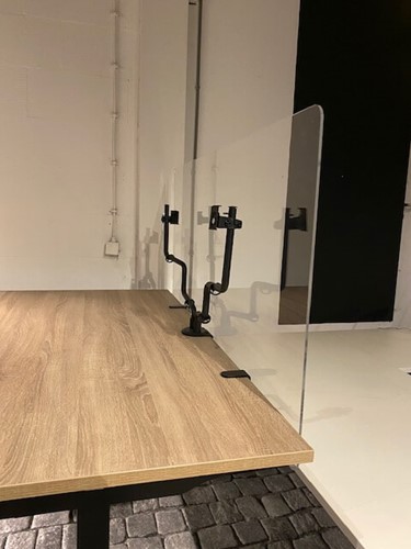 Spatscherm bureau 75cm plexiglas met klem-3