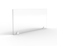 Plexiglas bureauscherm kantoor 140 x 60cm met bureausteunen Protect-2