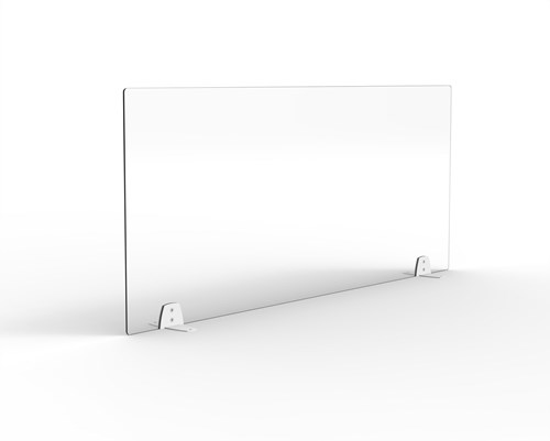 Plexiglas bureauscherm kantoor 140 x 60cm met bureausteunen Protect-2