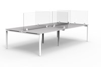 Plexiglas bureauscherm 80 x 60cm met bureausteunen Protect