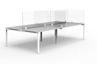 Plexiglas coronascherm kantoor 140 x 60cm met bureausteunen Protect