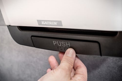 Handdoek dispenser voor papieren handdoekjes Katrin System 90045 wit-2