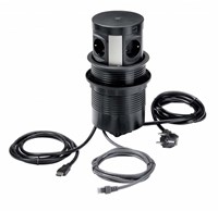 Pop up stekkerdoos rond Ø12 cm + draadloze lader