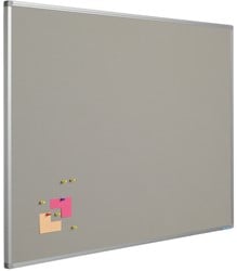 Mededelingenbord Smit Visual 120x300cm grijs