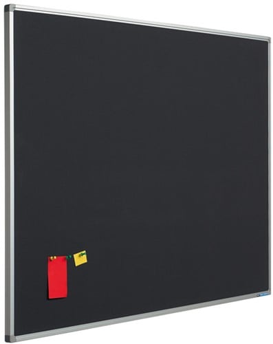Pinbord Smit Visual 120x240cm zwart
