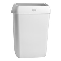 Afvalbak voor toilet en sanitair Katrin wit met deksel 50 liter-2