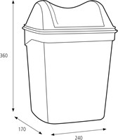 Papierbak Katrin 8 liter wit voor toilet en sanitair-3