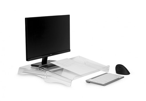 Monitor stand Bakker Elkhuizen Elkuizen Q-riser 50 transparant-2