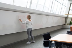 Whiteboard wand paneel 98 x 148cm emaille randloos rechte hoek