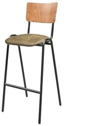 Barkrukken industrieel kunstleder zitting zithoogte 80cm