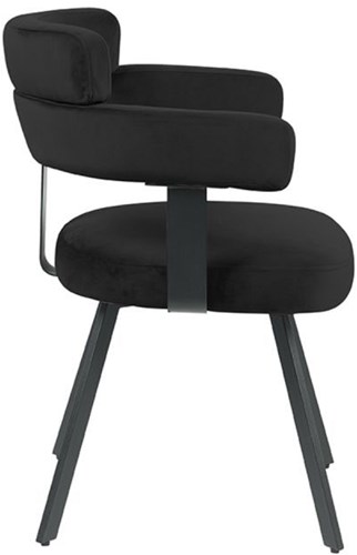 Retro look stoel fluweel Olivia-3