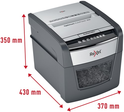 Rexel papierversnipperaar Optimum Auto+ 45X snippers 4x28mm-2