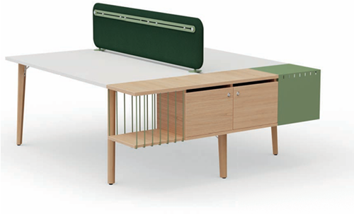 Duo bureau Robin met opbergmeubel James