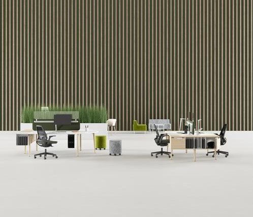 Duo bureau Robin met opbergmeubel James en 4 melamine deuren.-3