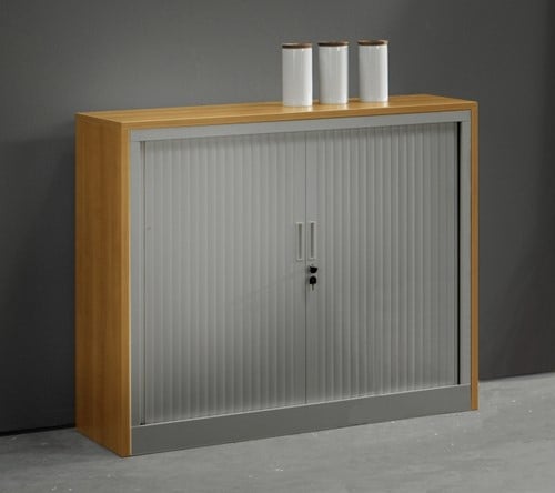 Roldeurkast met houten ombouw 105 x 100 x 43 cm-2