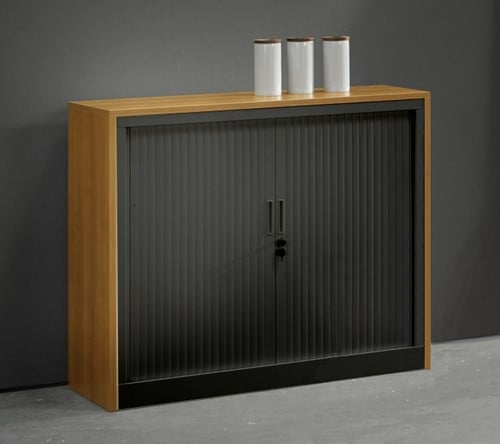 Roldeurkast met houten ombouw 105 x 100 x 43 cm-3