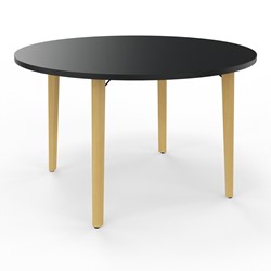 Ronde tafel 120cm Robin met houten poten