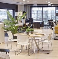 Kantinetafel met spinpoot onderstel 120 cm