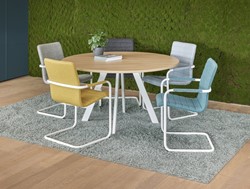 Ronde vergadertafel met spinpoot onderstel 120 cm Proline Air