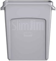 Afvalbak Rubbermaid Slim Jim 60 liter grijs-3