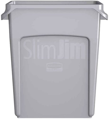 Afvalbak Rubbermaid Slim Jim 60 liter grijs-3