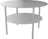 Salontafel rond metaal Zelie voor ontvangstruimte - Antraciet