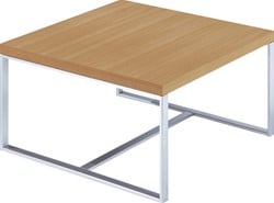 Salontafel voor kantoor of entree met aluminium frame 60x60cm
