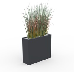 Hoge siergrassen in plantenbak antraciet 180x90 cm