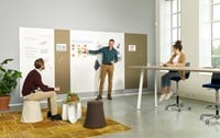 Groot Whiteboard Chameleon 98 x 198cm Emaille Randloos Sharp-2