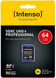 SD kaart Intenso UHS-I Professional 64GB