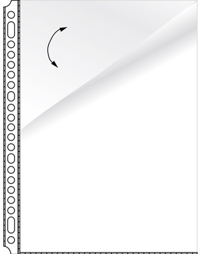 Showtassen A4 glashelder Kangaro twee open zijden transparant