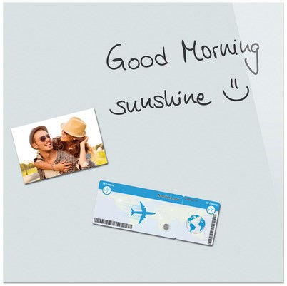 Magneetbord glas Be!Board 450x450mm wit