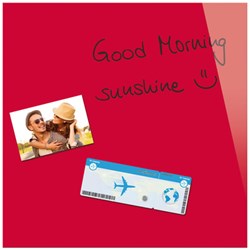 Magneetbord glas Be!Board 450x450mm rood