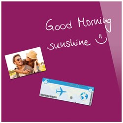 Magneetbord glas Be!Board 450x450mm paars