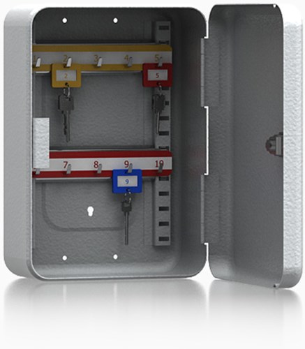 Sleutelkastje met code de Raat SLN 10E voor 10 sleutels met elektronisch cijferslot 250 x 180 x 90