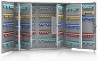 Sleutelkast groot de Raat SLP 940 voor 940 sleutels met cilinder sleutelslot 1300 x 730 x 250