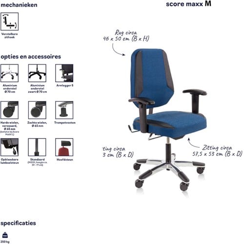 Specificaties-Score-Maxx-M-bureaustoel