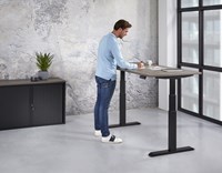 Zit sta bureau elektrisch verstelbaar ProLine Yvie - 180x80cm - Wit - Licht eiken-3